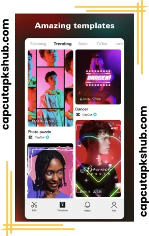 Download CapCut Mod APK (Premium Unlocked) v15.7.10 Free & Pro Editing Unlocked 6 Amazing-Templates