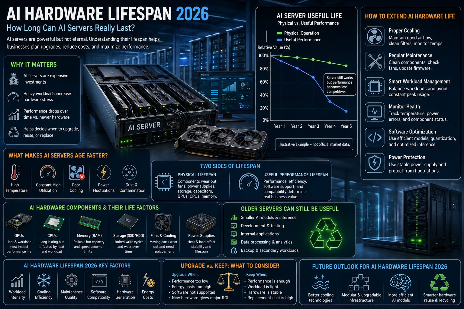 AI Hardware Lifespan 2026: How Long Can AI Servers Really Last?
