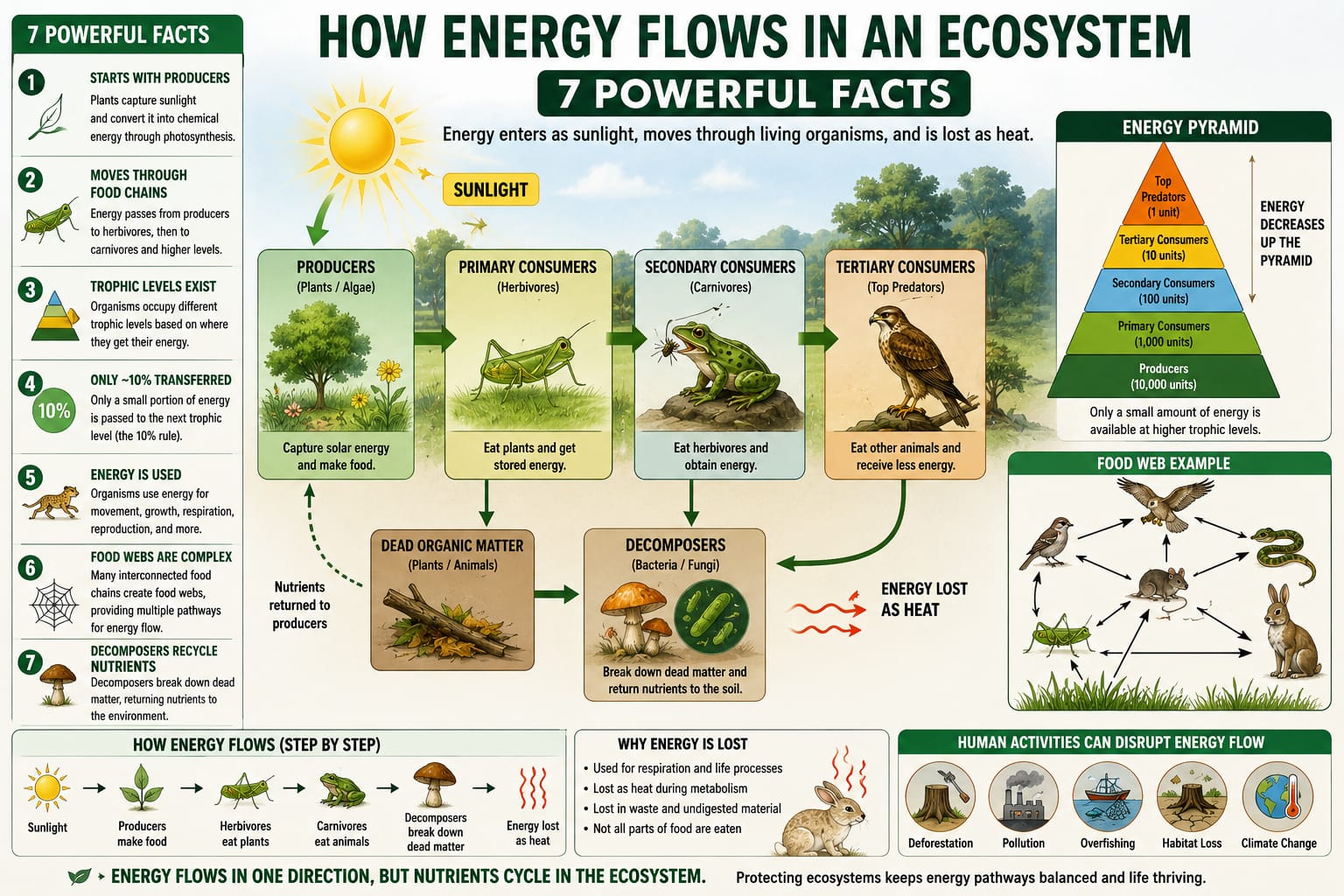 How Energy Flows in an Ecosystem