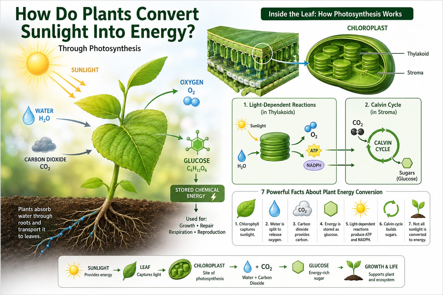 How Do Plants Convert Sunlight Into Energy