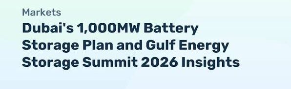 Dubai's New Battery Storage Plan